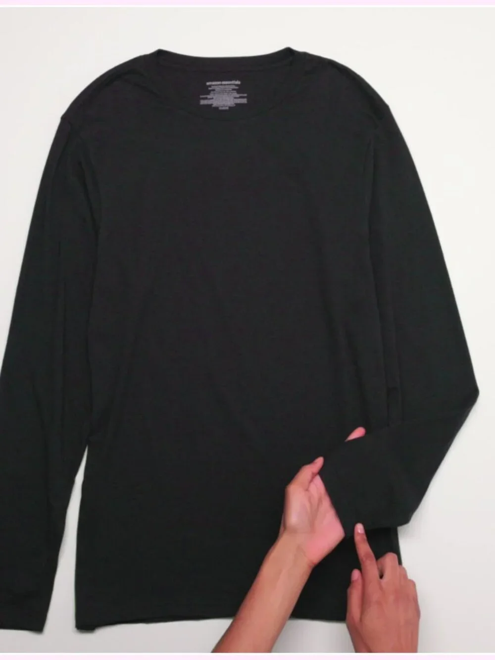 Men's Slim Fit Crewneck Undershirts 6 Pack Cotton Long Sleeve